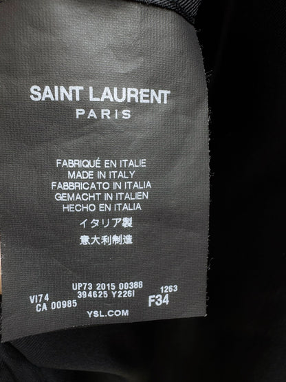 Saint Laurent Gray Black Check Wool Blazer