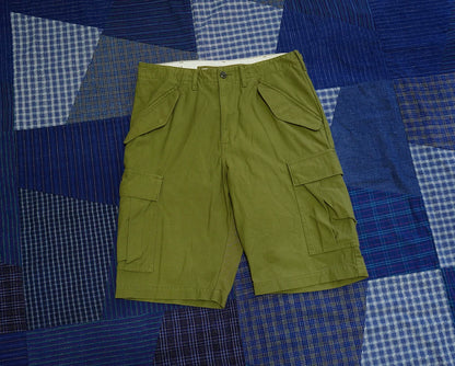 Descendant D-65M Satin Shorts in Olive Green