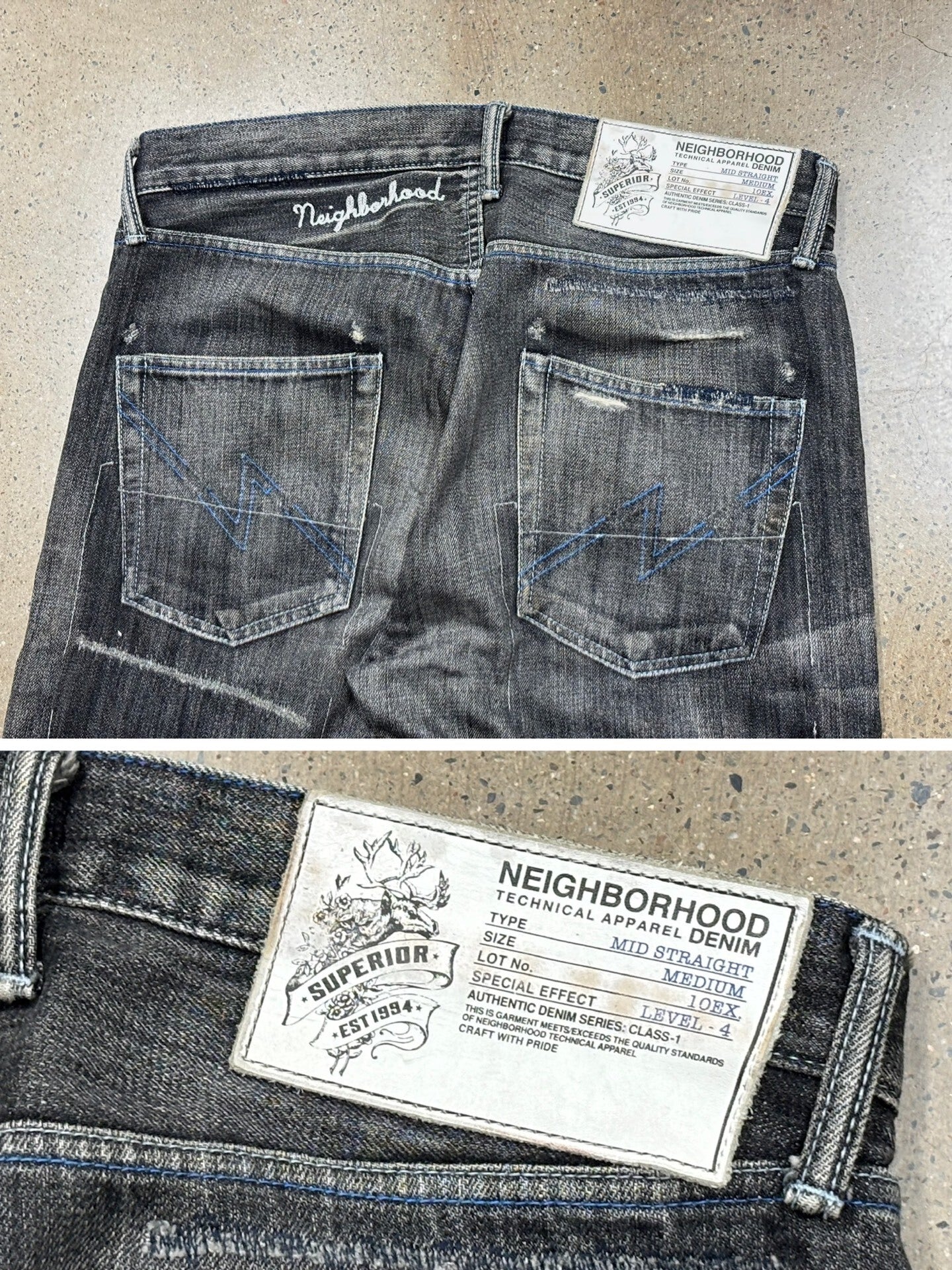 NBHD 10ex Distressed Denim Jeans