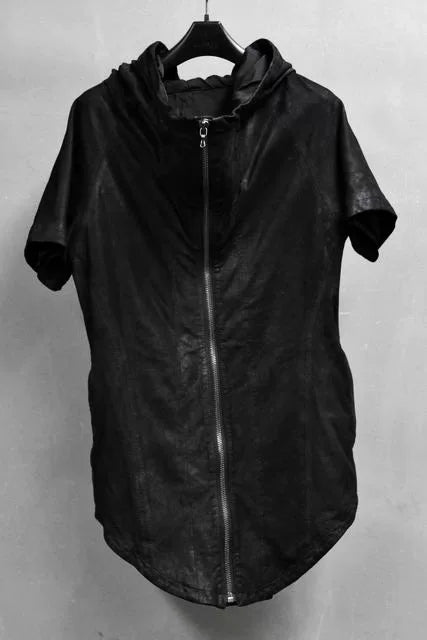 Julius 7 Black Short Sleeve Hooded Jacket