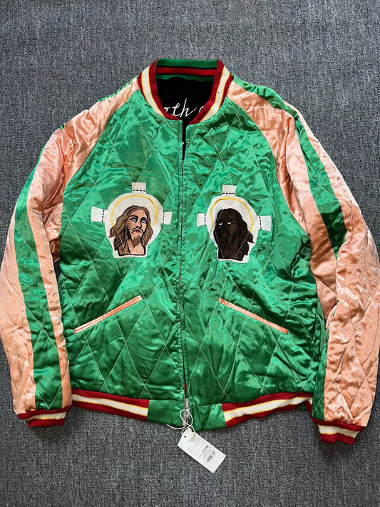 Saint Michael Velvet Souvenir Jacket