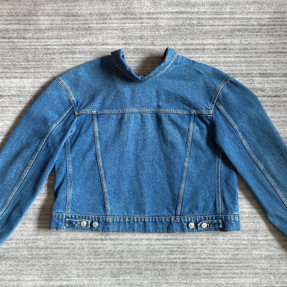 Balenciaga Distressed Denim Jacket for Unisex