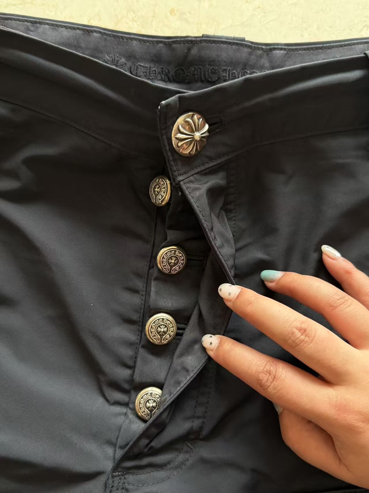 Chrome Hearts Leather Detail Cargo Shorts