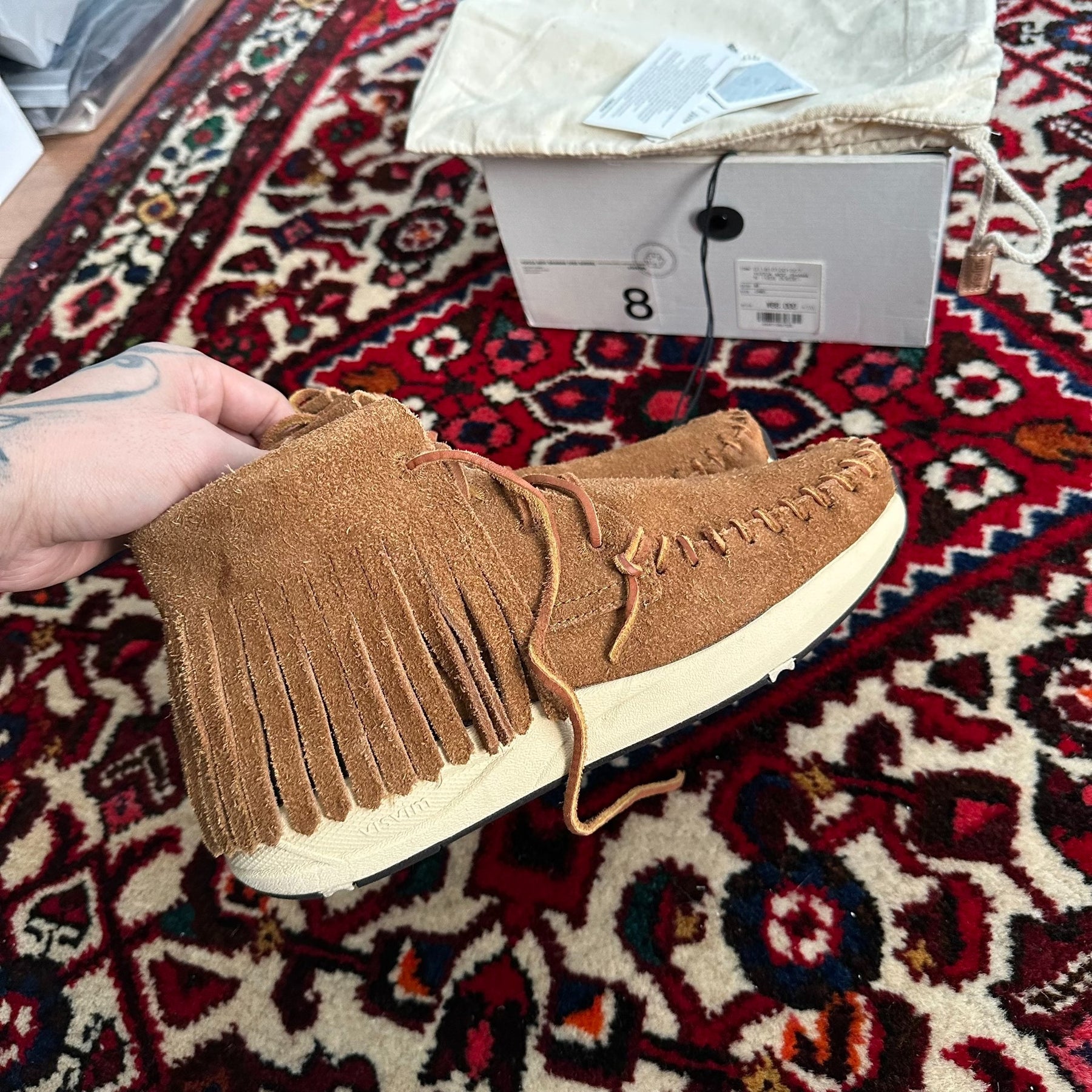VISVIM 18SS YUCCA MOC SHAMAN VEG SUEDE US8