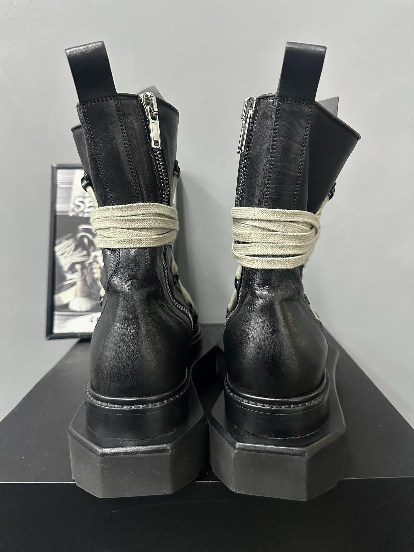 Rick Owens 25FW High Strap Thick Boots