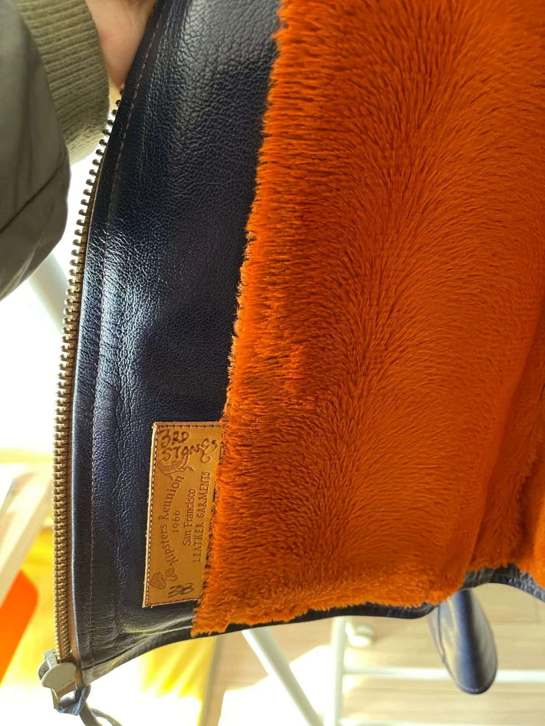 freewheelers leather jacket with pockets