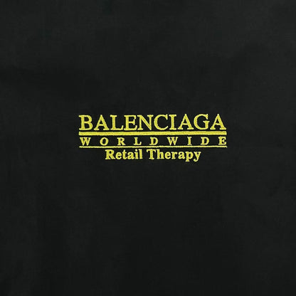Balenciaga Black and Yellow Logo Shirt Jacket