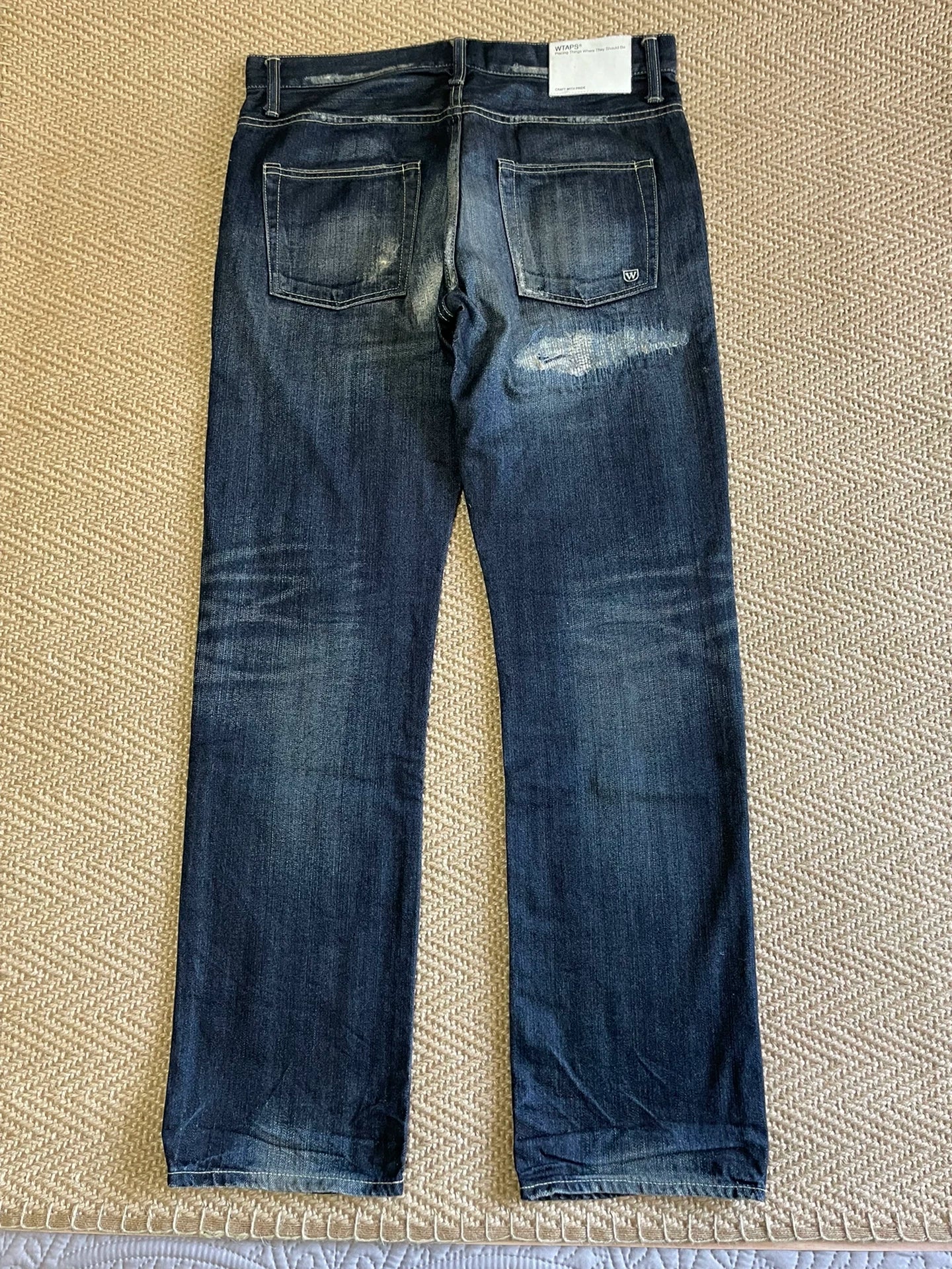 WTAPS Vintage Distressed Denim Pants Size M