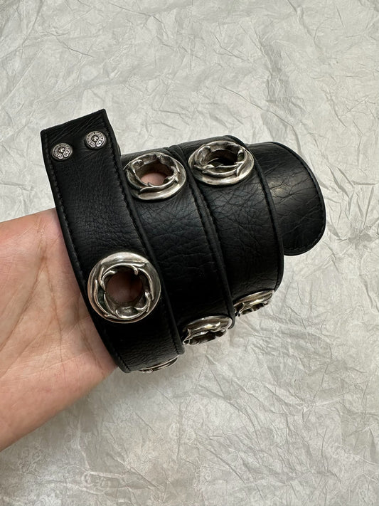 Chrome Hearts Vine Carved Leather Belt