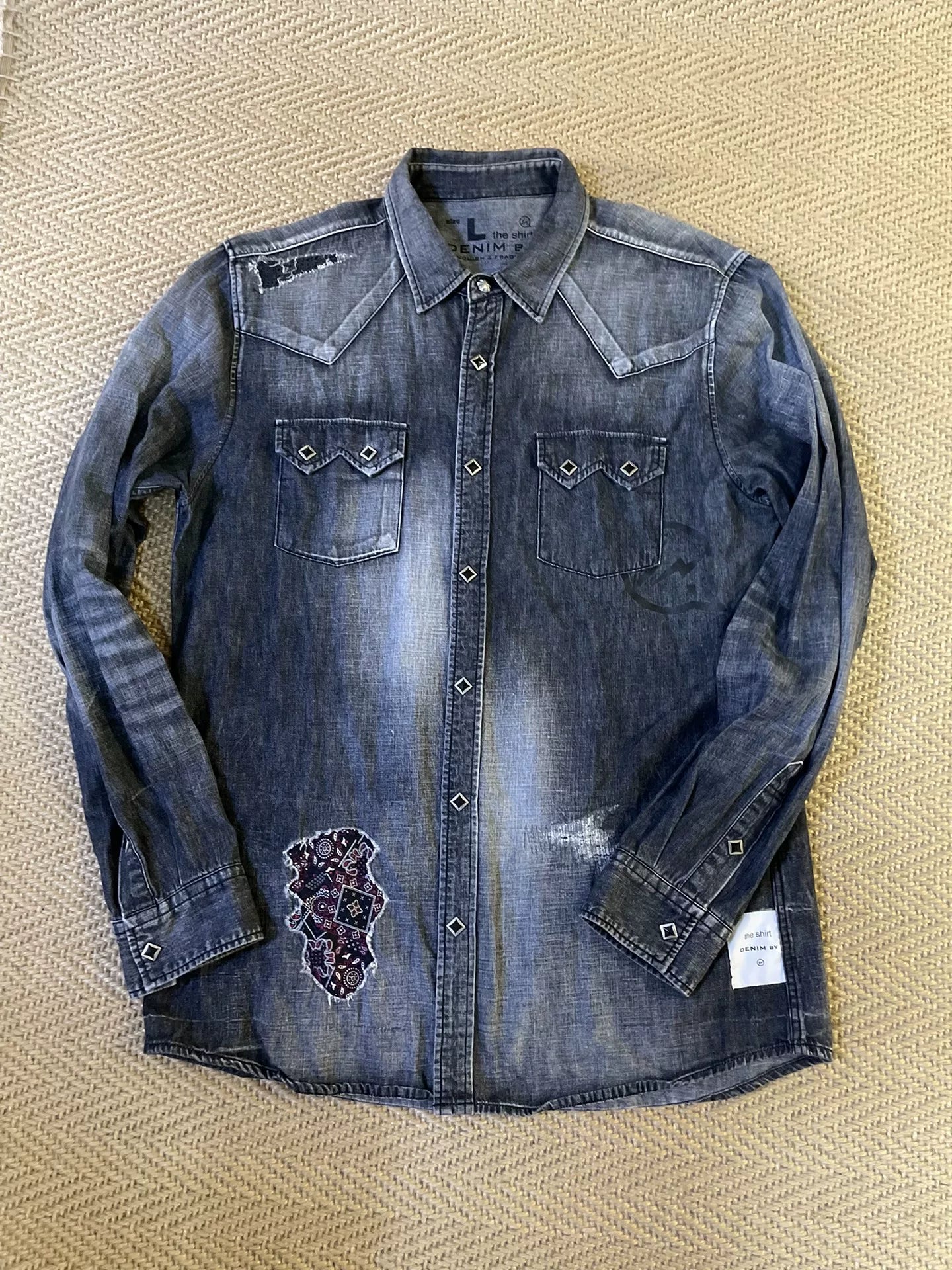 Vanquish & Fragment Denim Long Sleeve Shirt