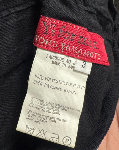 Yohji Yamamoto Silk Pleated Wide Pants