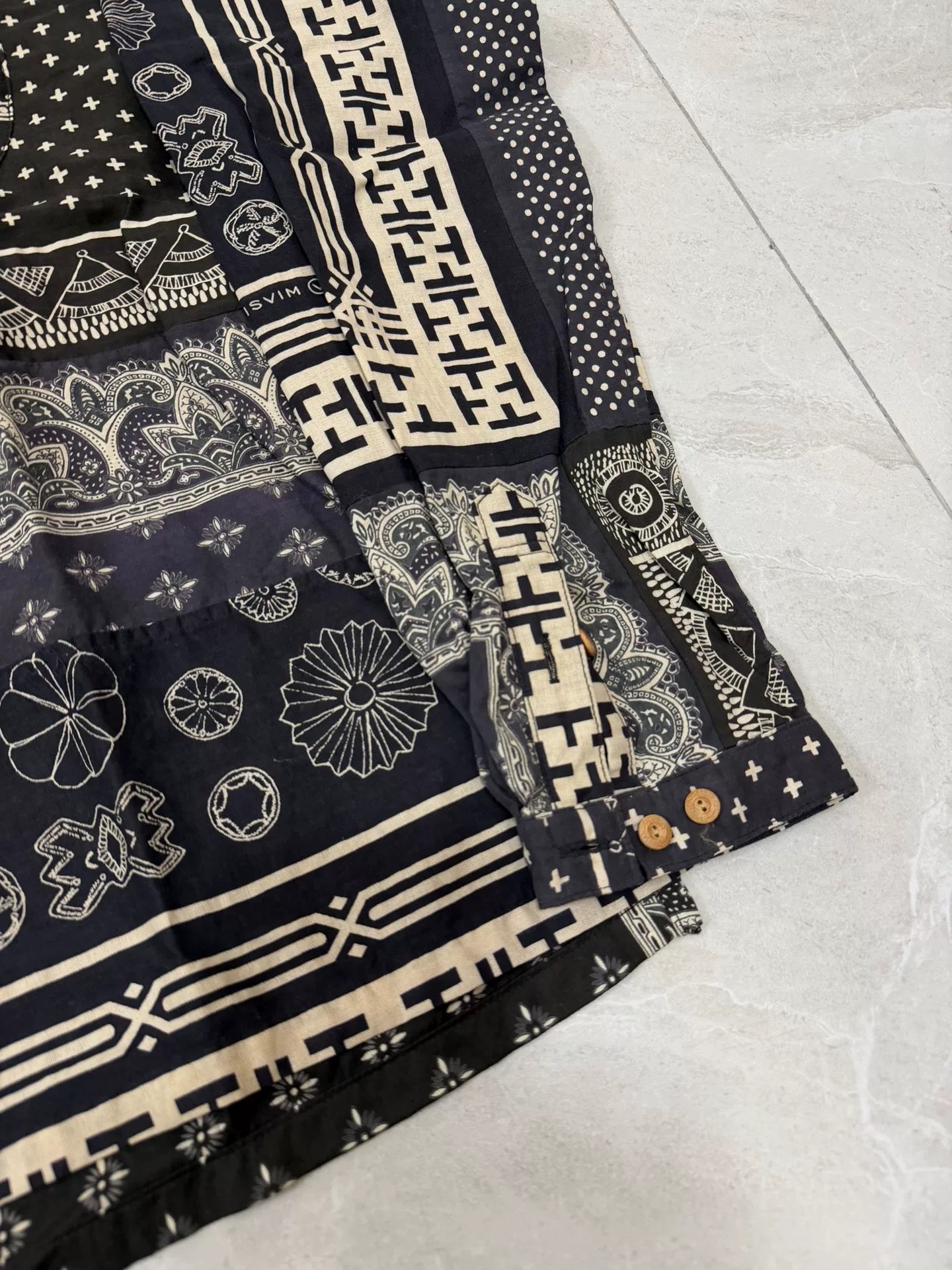 VISVIM 19SS ICT TUNIC P.O. Black Paisley