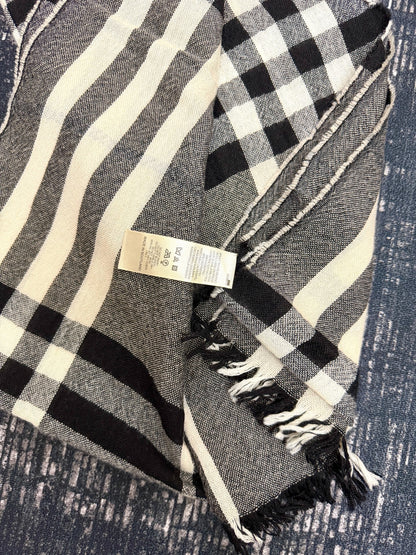 Burberry Classic Gray White Black Scarf