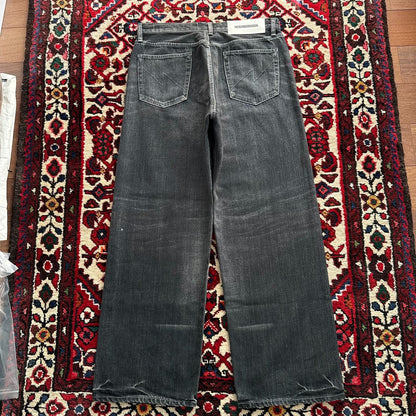 Neighborhood 24AW Washed Wide Jeans Black