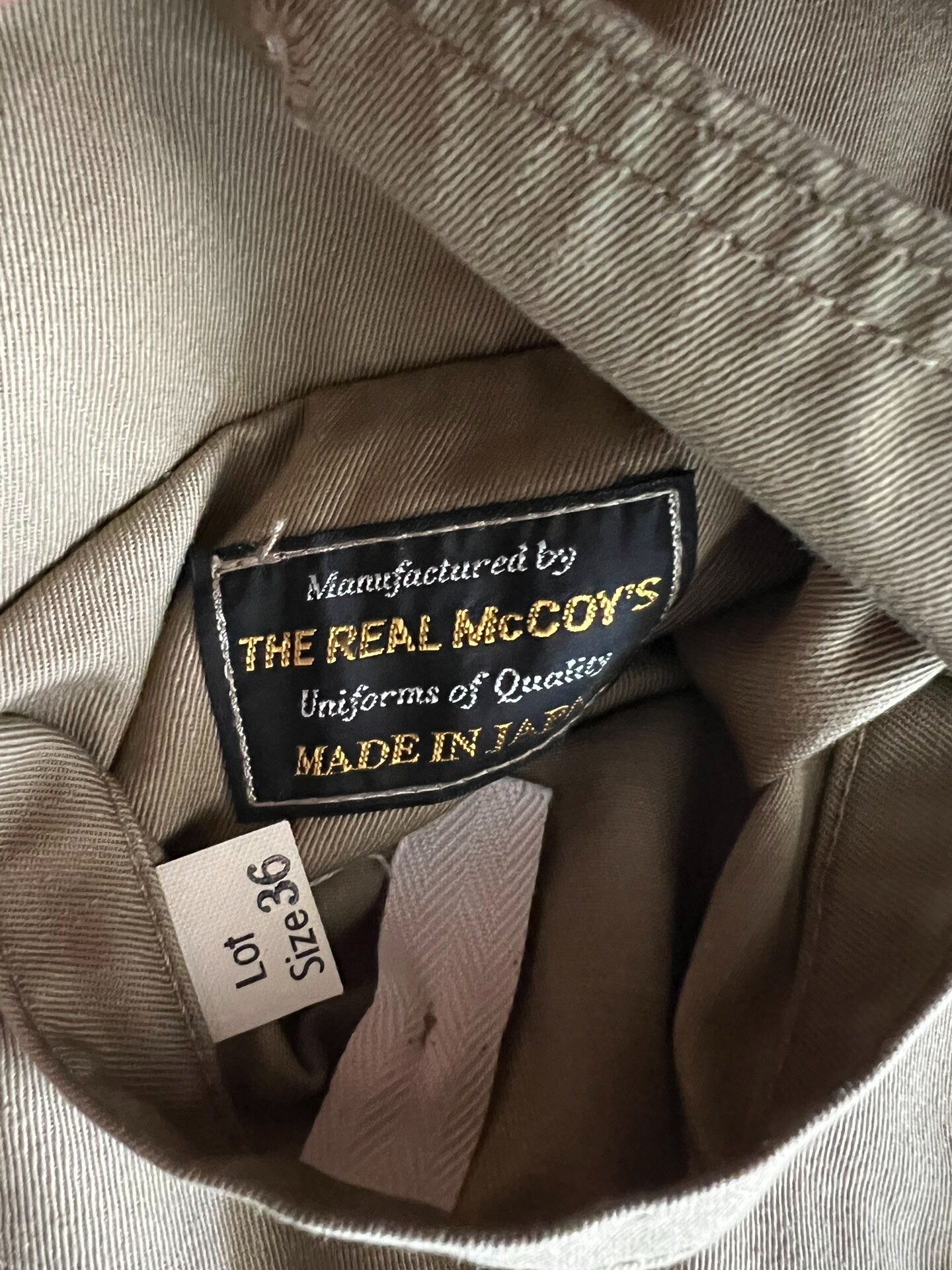real mccoy's type m-421a khaki flight jacket