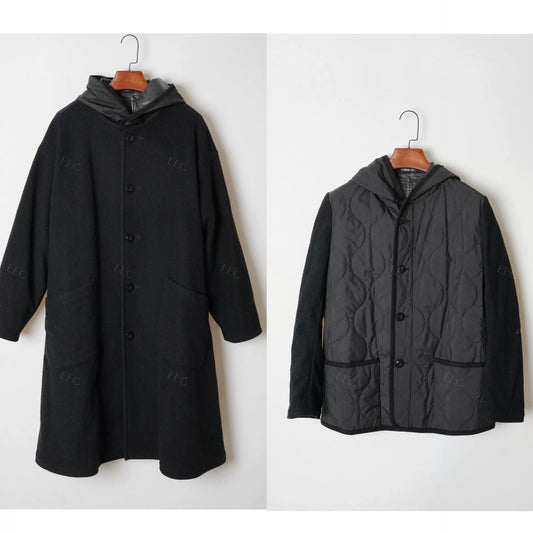 Yohji Yamamoto Black Wool Long Coat