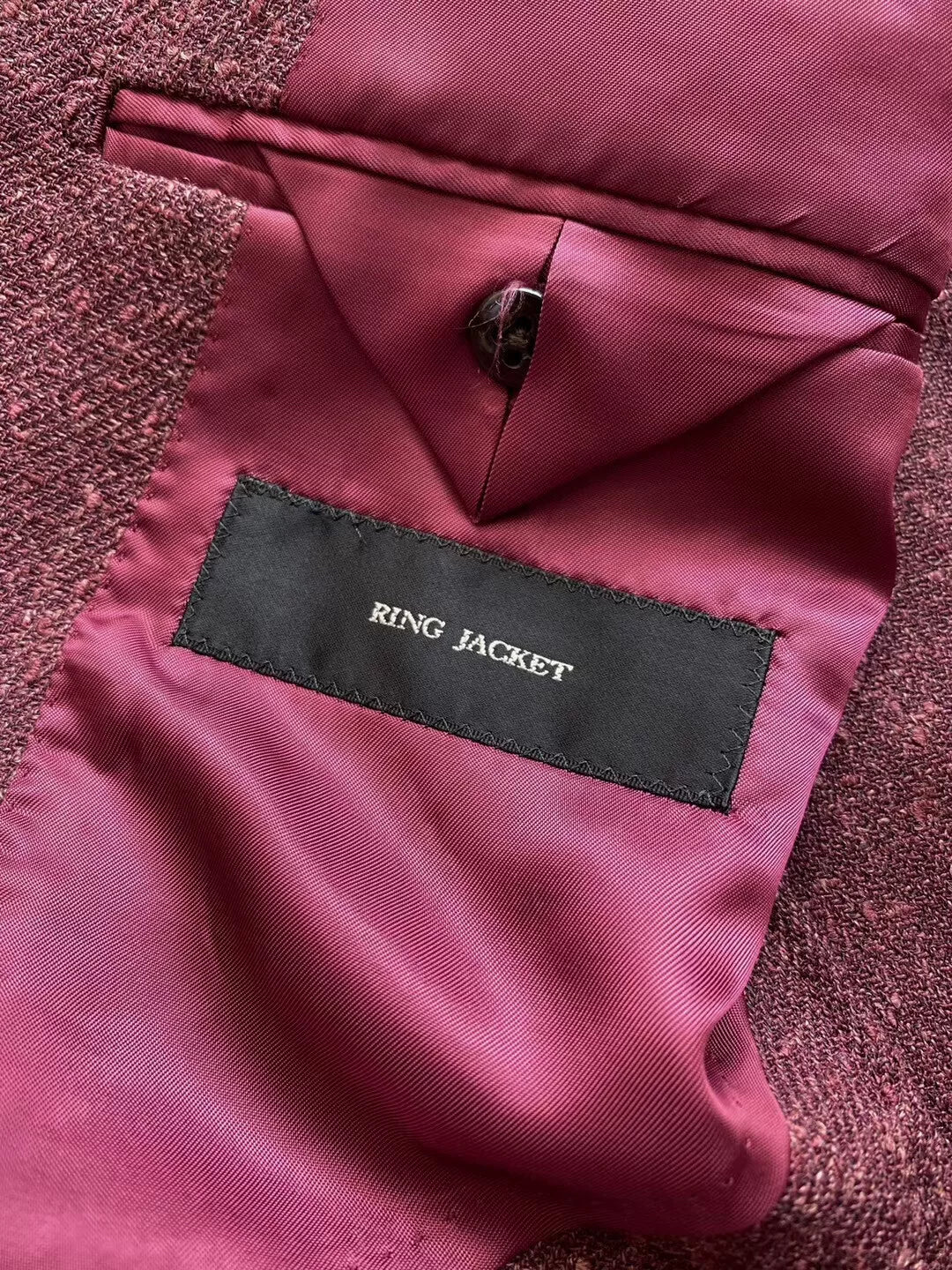 RING JACKET Burgundy Slim Fit Suit