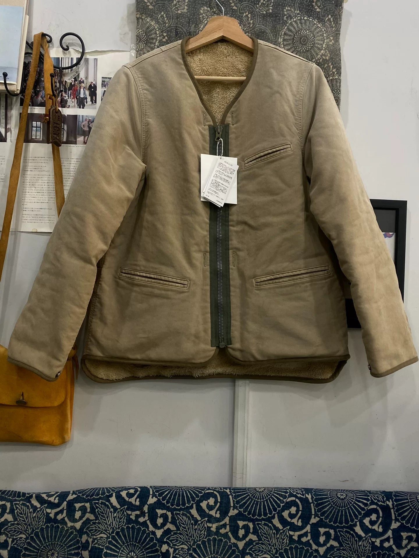 visvim contrary dept liner jacket in beige