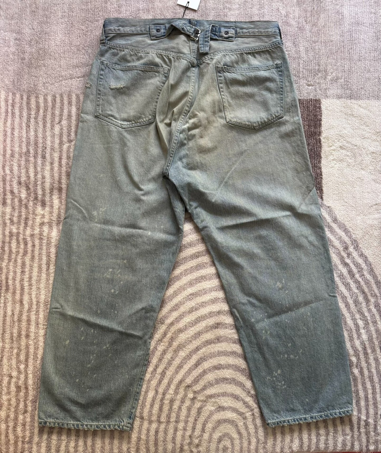washed wide denim pants by A.PRESSE