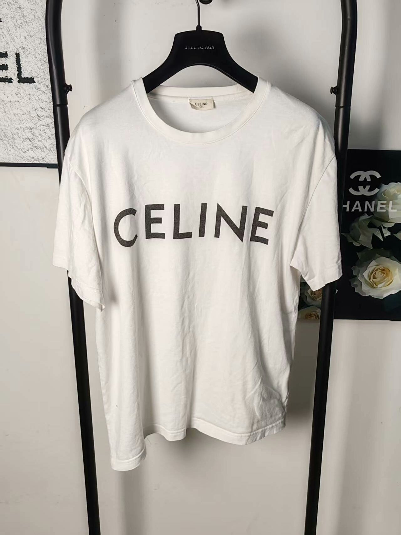 Celine Logo Short Sleeve T-Shirt