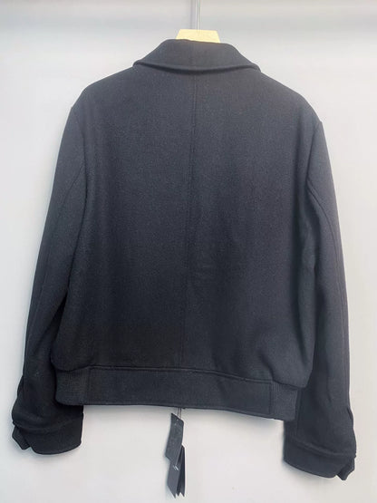 Saint Laurent Men's Leather Panel Jacket