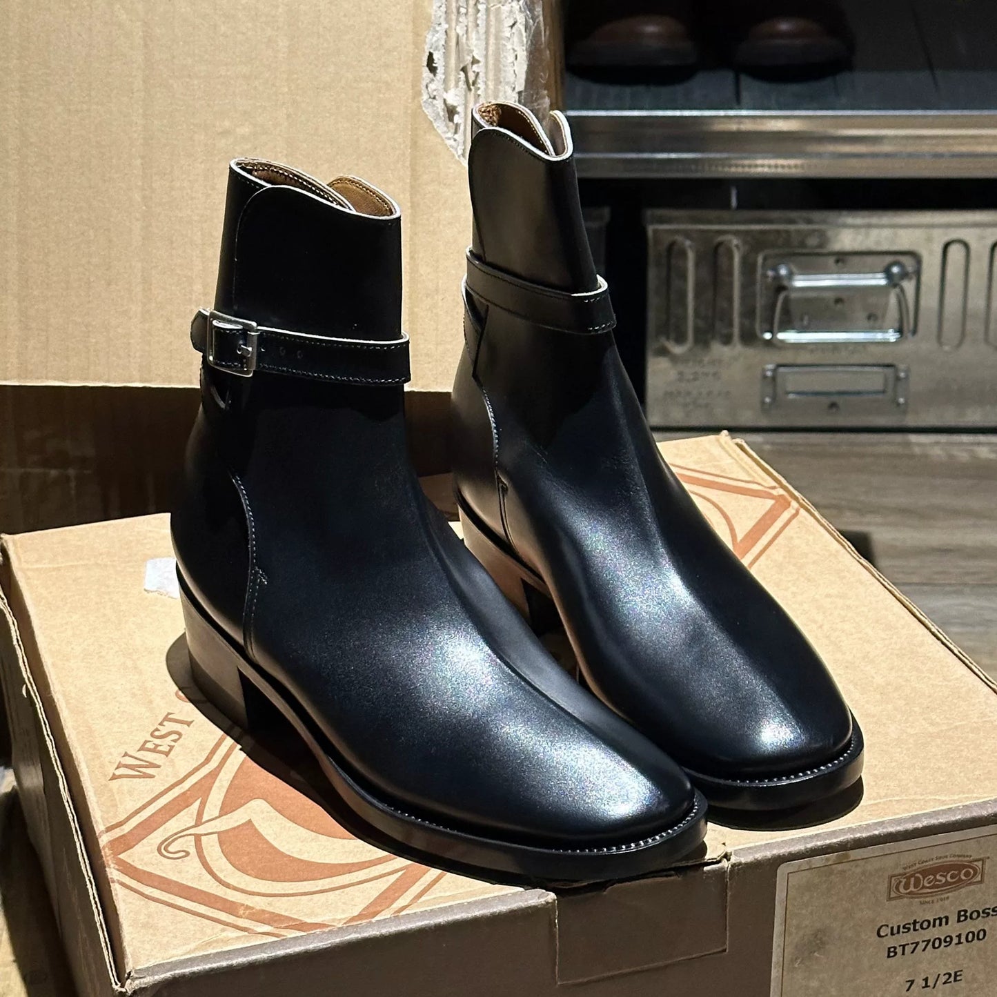 Clinch Jodhpur Black Leather Boots