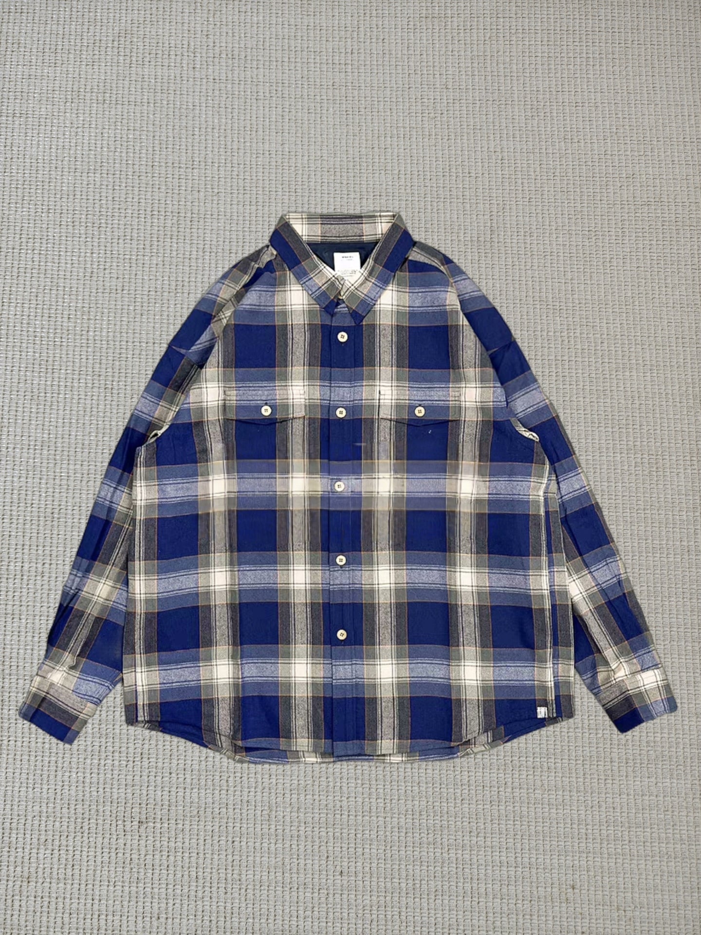 VISVIM Lumber Check Wool-Linen Plaid Shirt