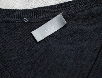 Dior Homme Black V-Neck Wool Sweater