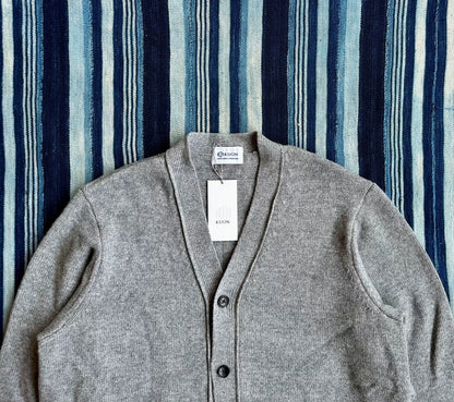 kuon zig-zag dyed cardigan wool blend
