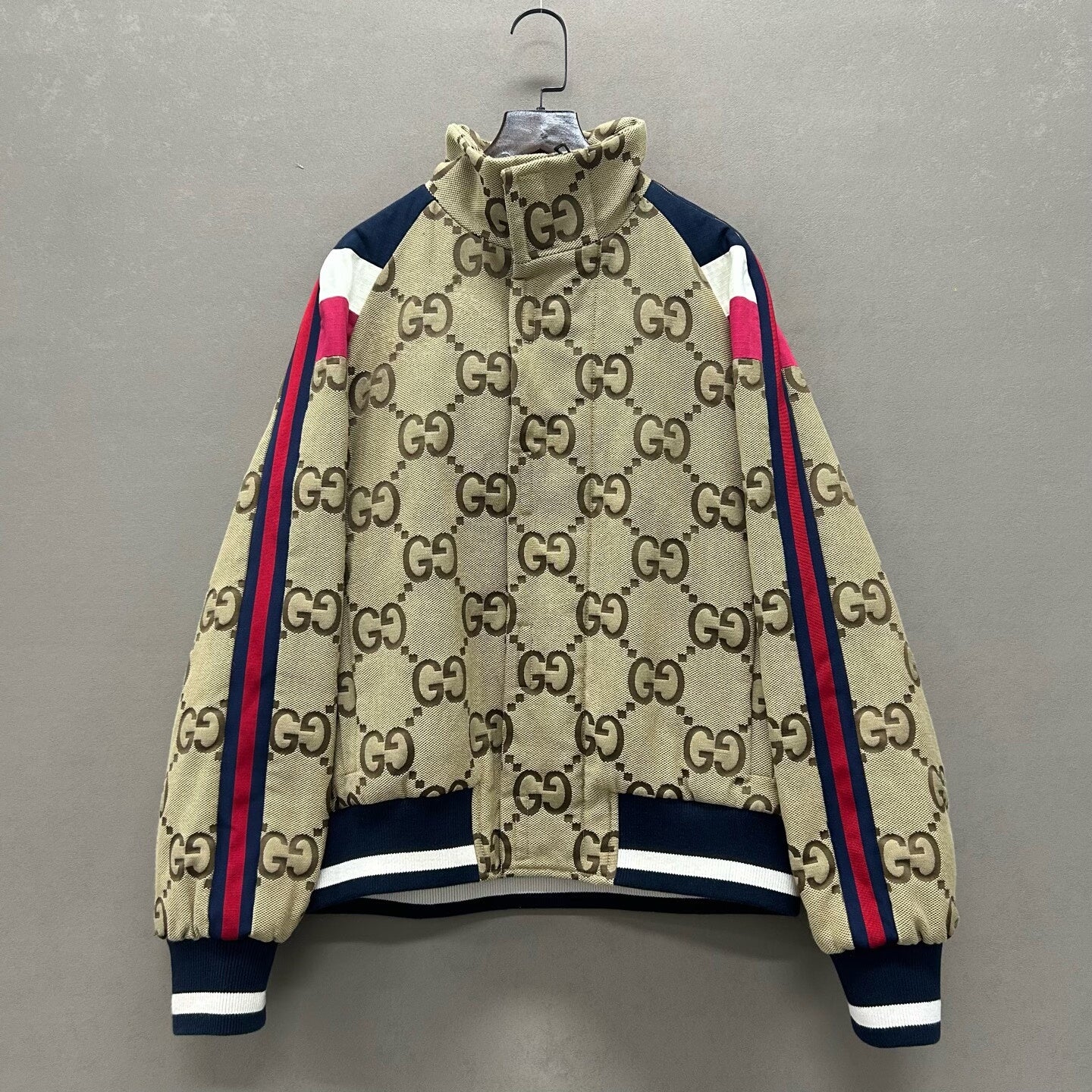 Gucci Allover Logo Stand Collar Jacket
