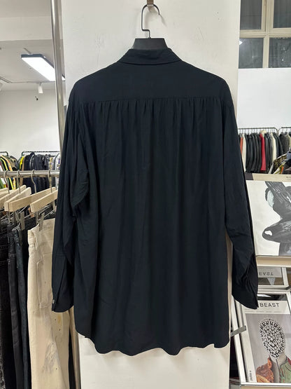 elegant black embroidered shirt for men