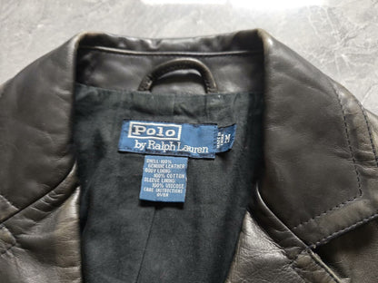 soft black leather jacket by polo ralph lauren