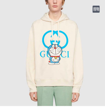 gucci doraemon hoodie in off-white color