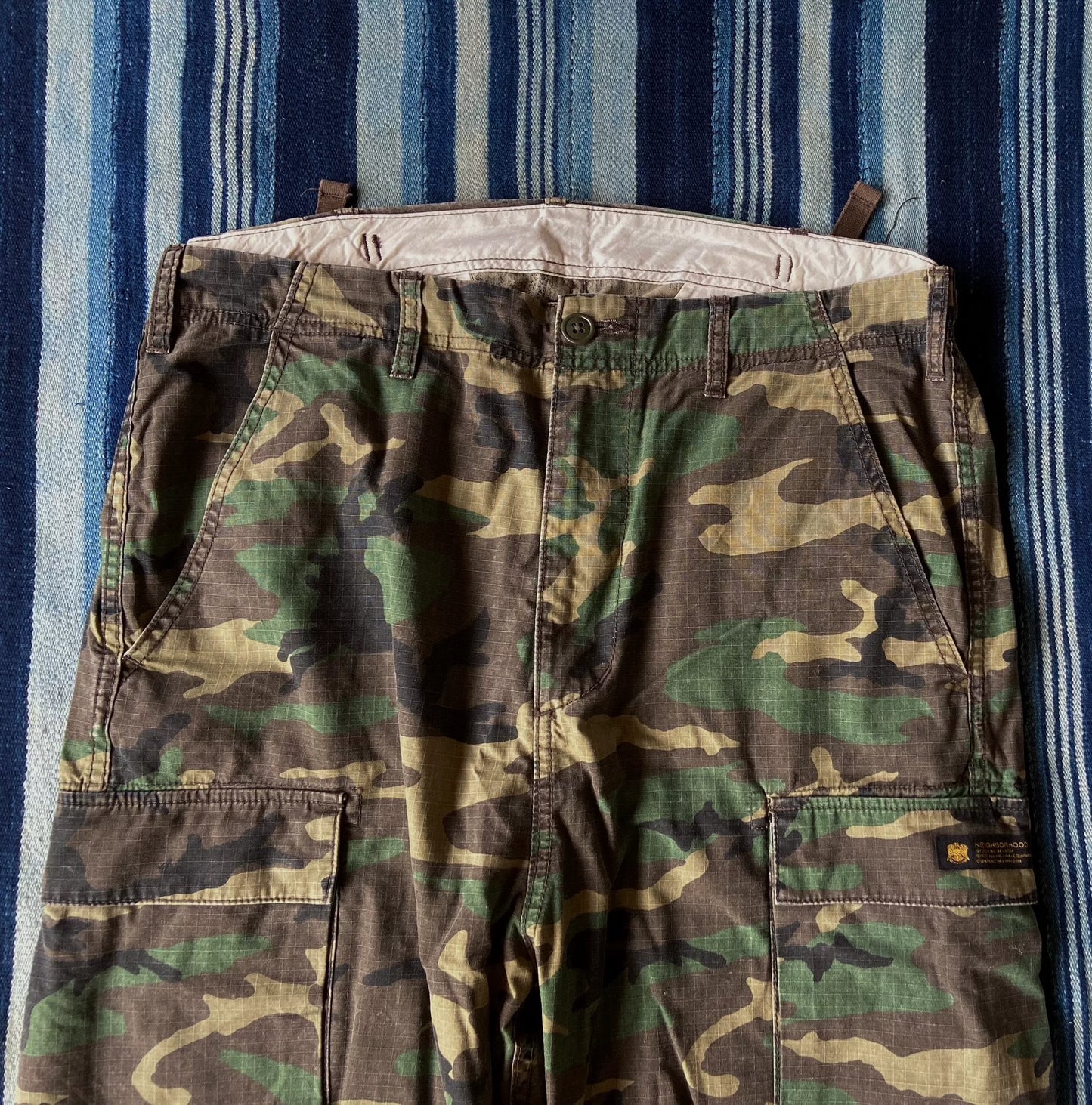 neighborhood camouflage cargo pants