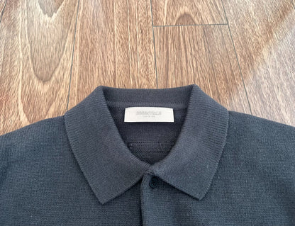 fear of god essentials knit long sleeve polo