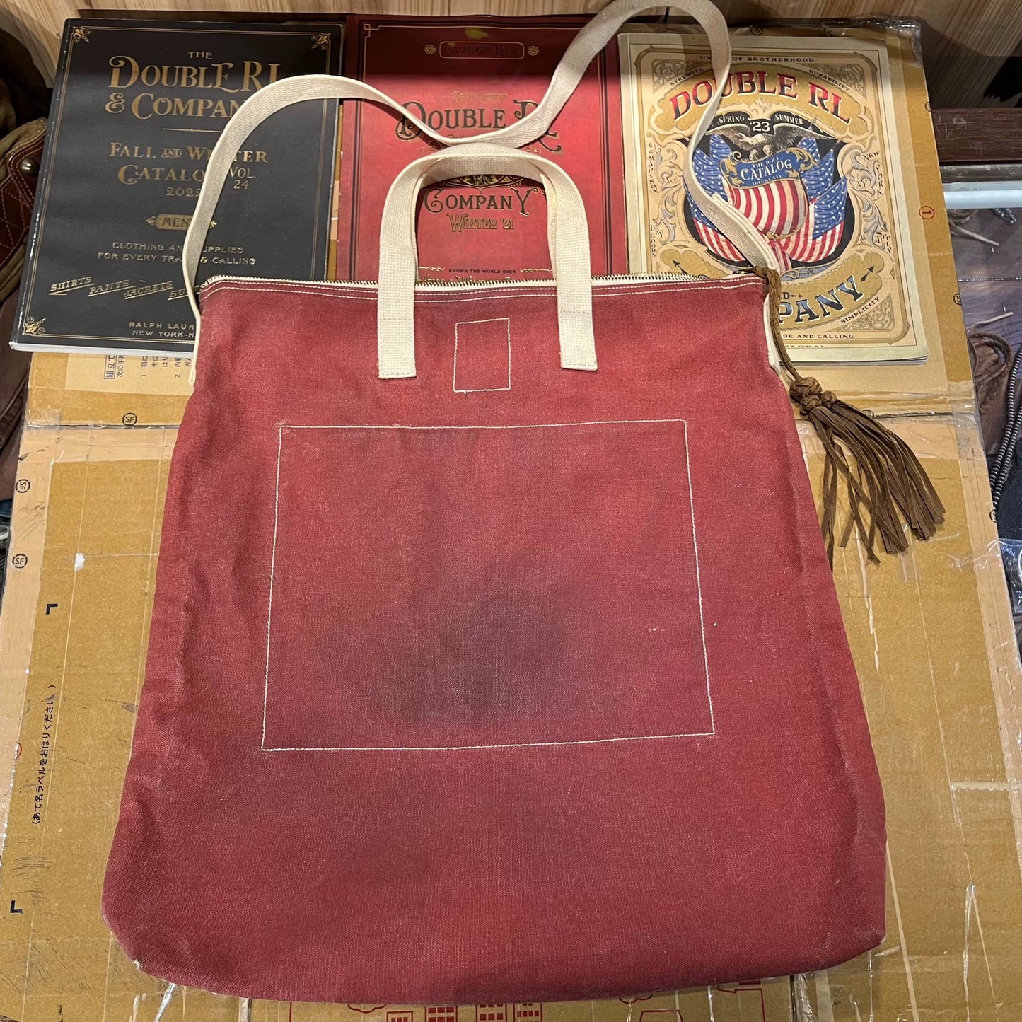 RRL Tassel Canvas Crossbody Bag