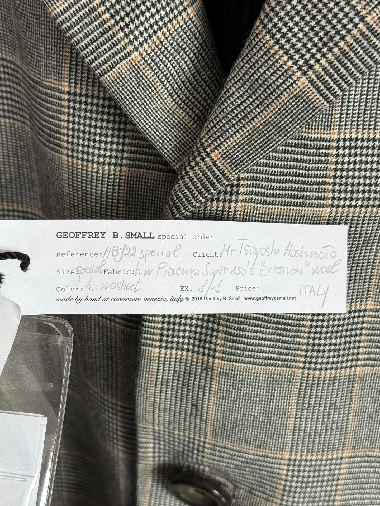 Geoffrey B.Small 3B Notch Lapel Plaid Jacket