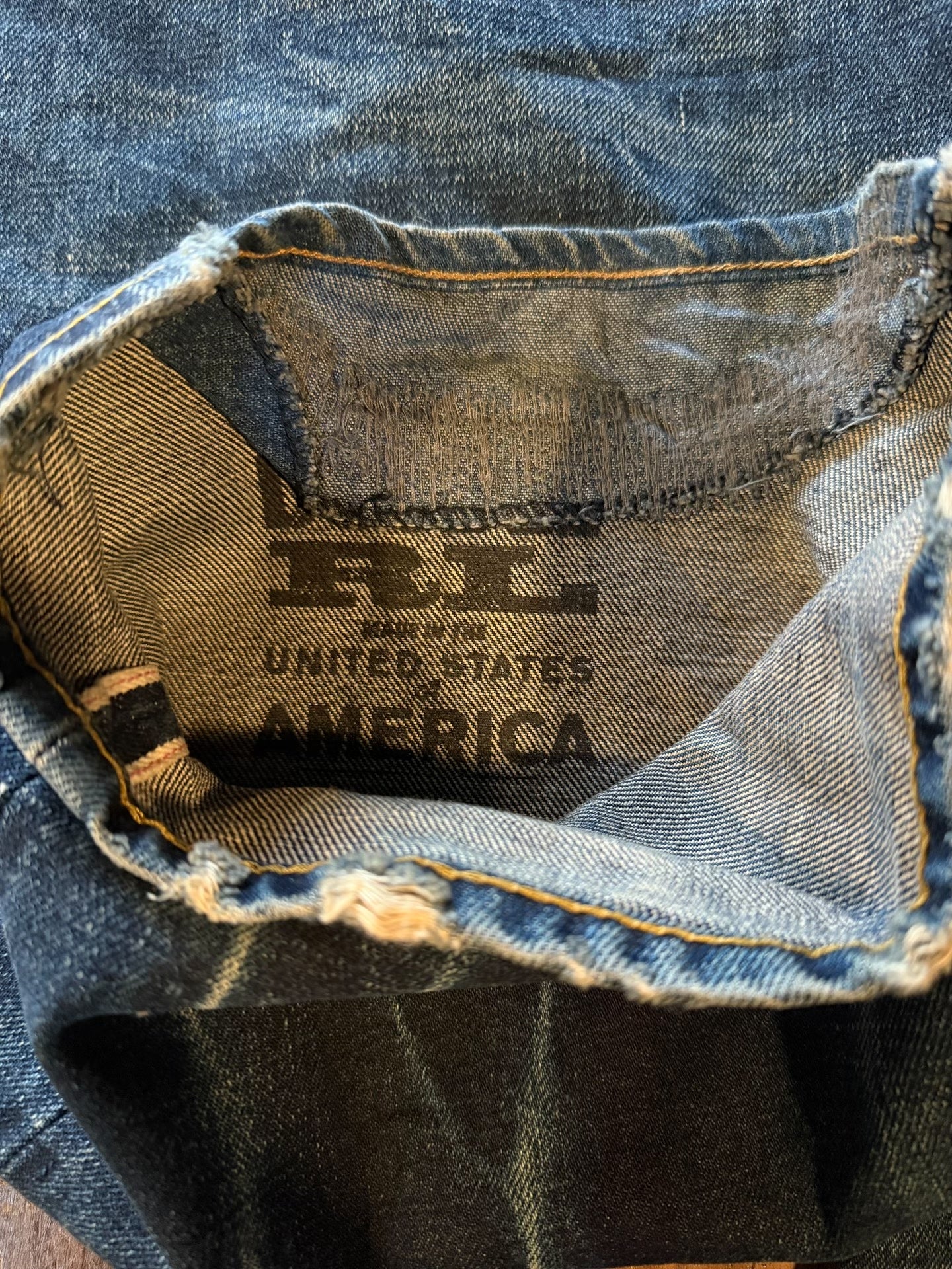 Double RL RRL Distressed Ripped Jeans