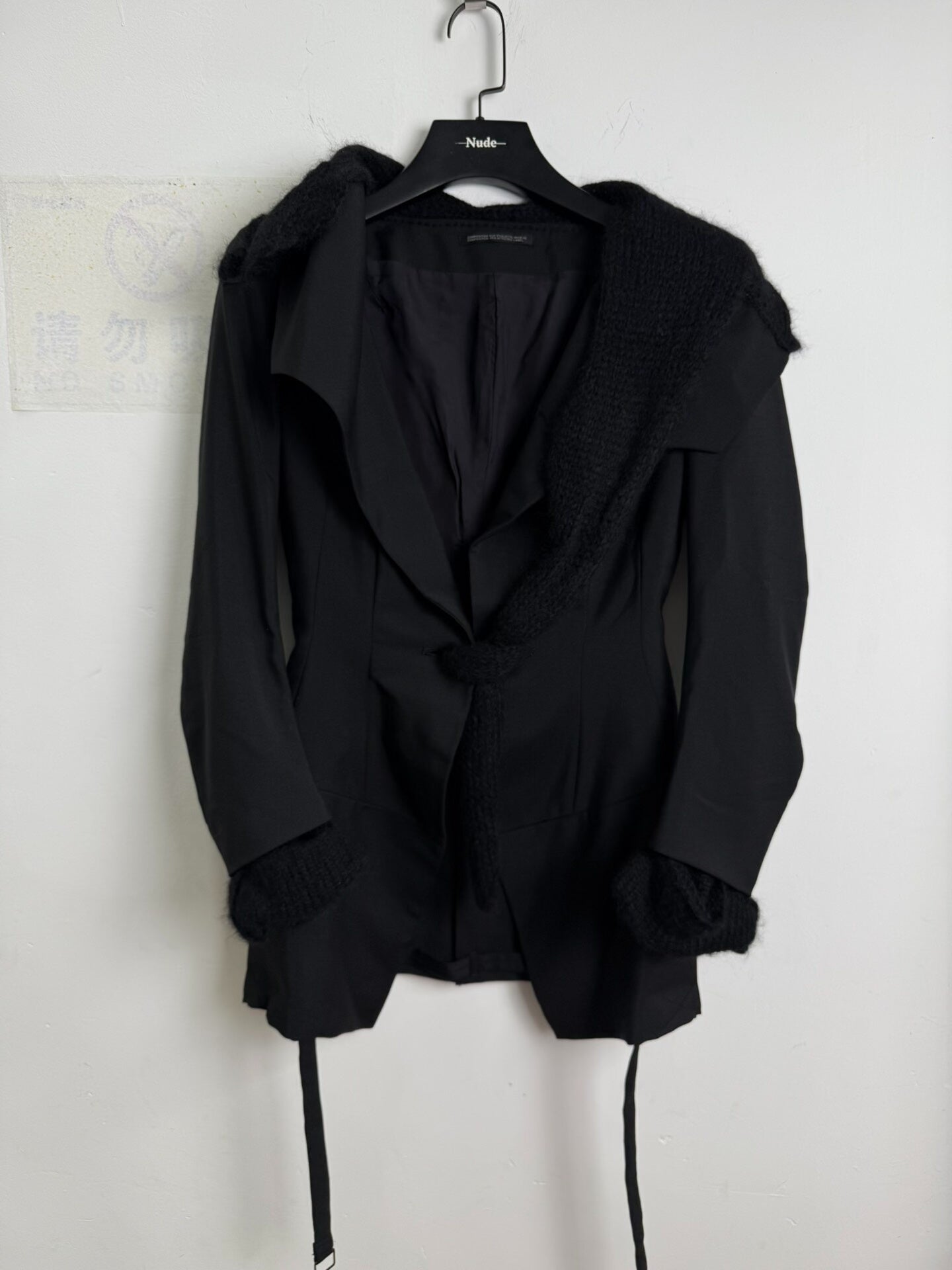 yohji yamamoto deconstructed wool suit jacket