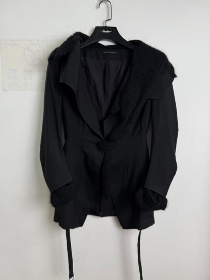 yohji yamamoto deconstructed wool suit jacket