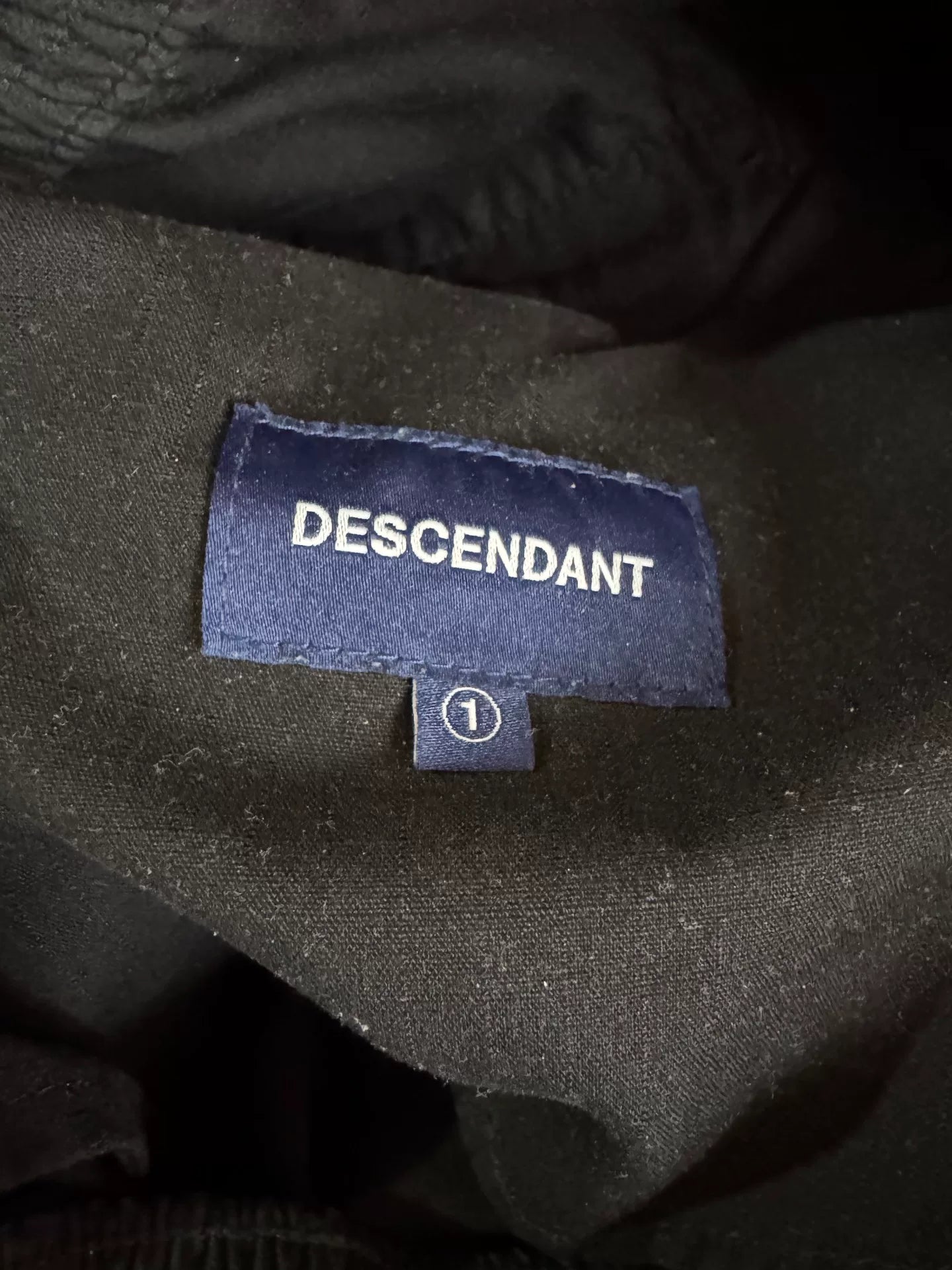 black descendant cargo pants with elastic waist