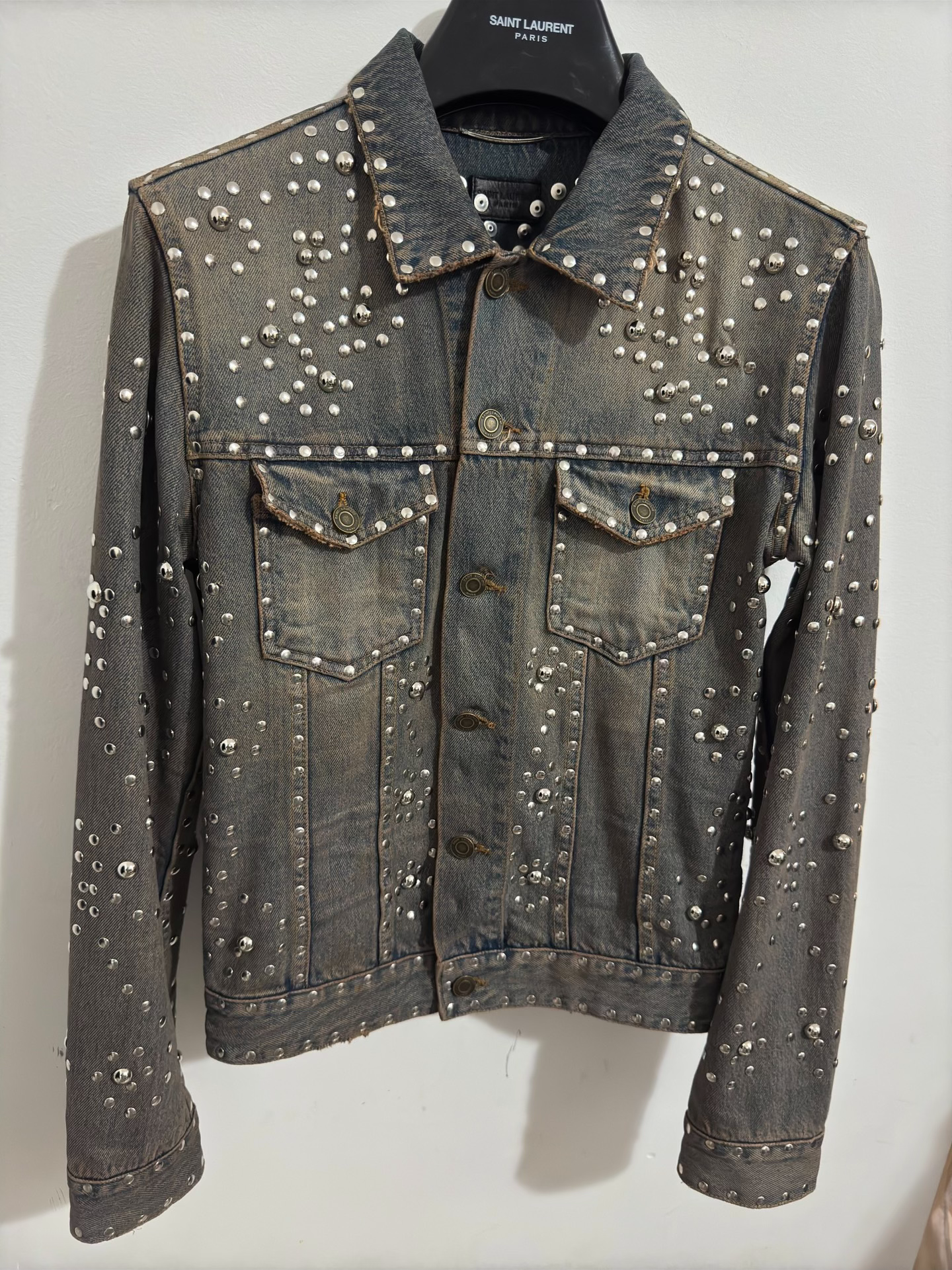 Saint Laurent Denim Jacket with Studs