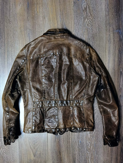 Giorgio Brato Vintage Distressed Leather Jacket