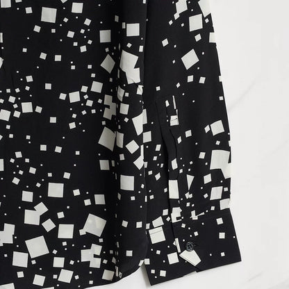 Saint Laurent Men's Square-Patterned Shirt