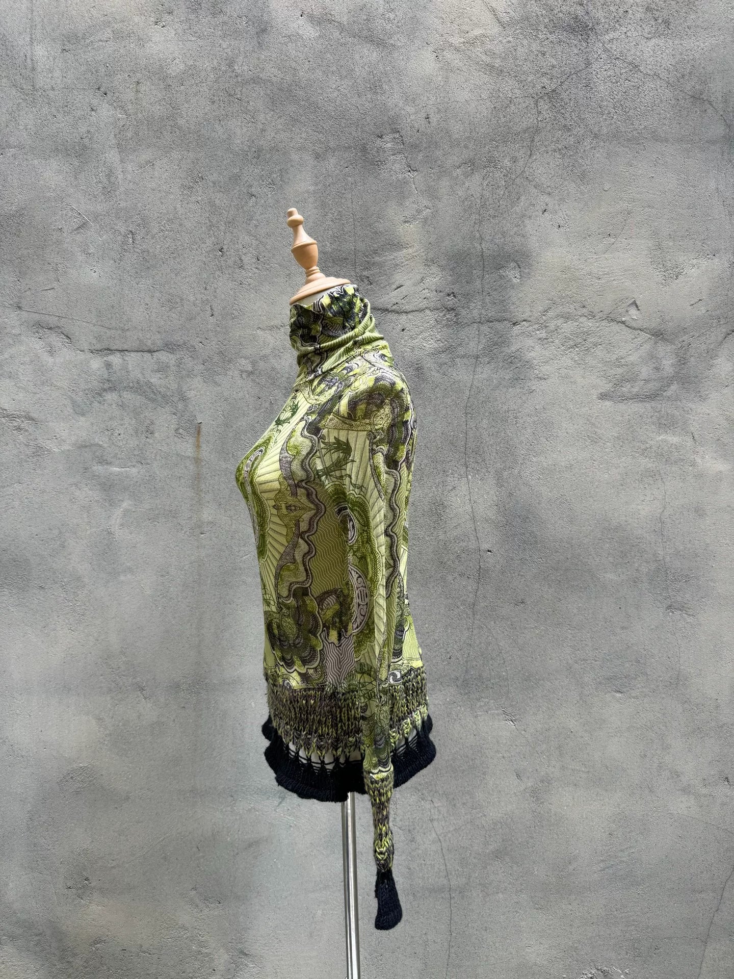 Jean Paul Gaultier Green Dragon Mesh Shirt