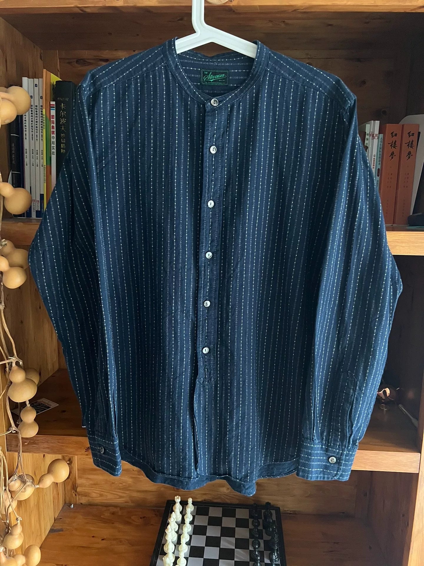 indigo stripe shirt by stevenson overall co