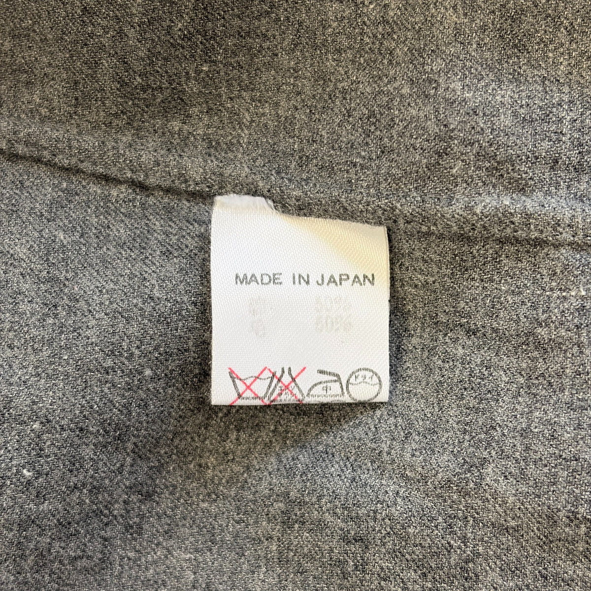 Yohji Yamamoto 80s Scissors Collar Wool Gray Shirt