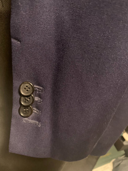 double-breasted navy blazer by calvin klein