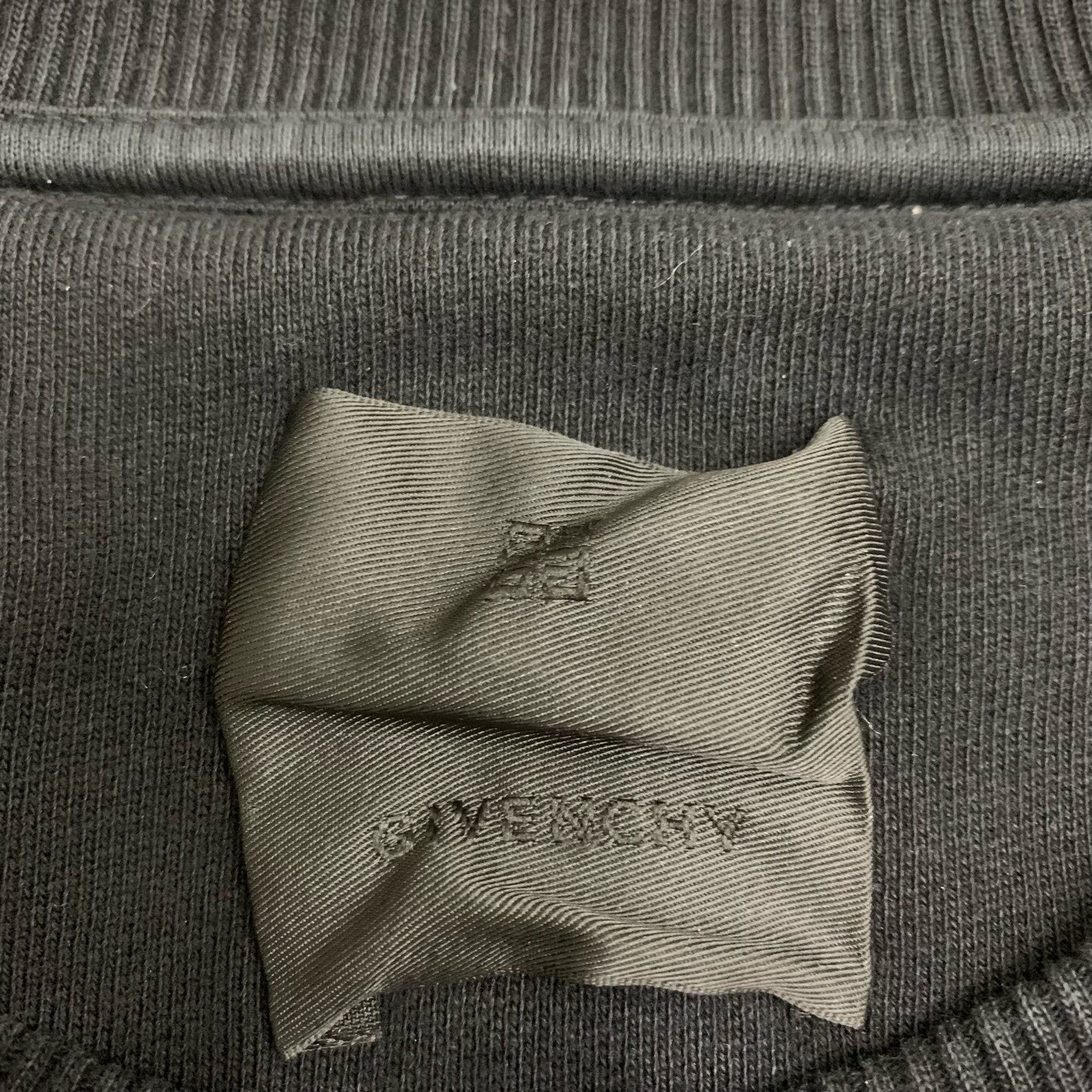 givenchy black sweatshirt with large logo