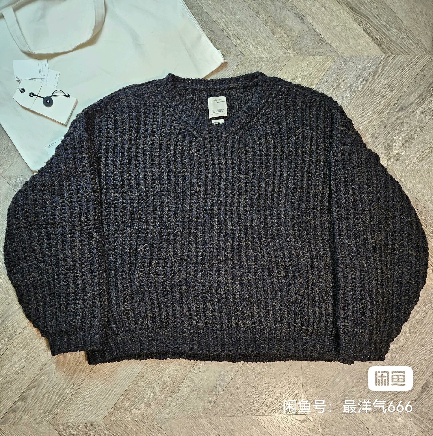 visvim hand-knit wool crew neck sweater